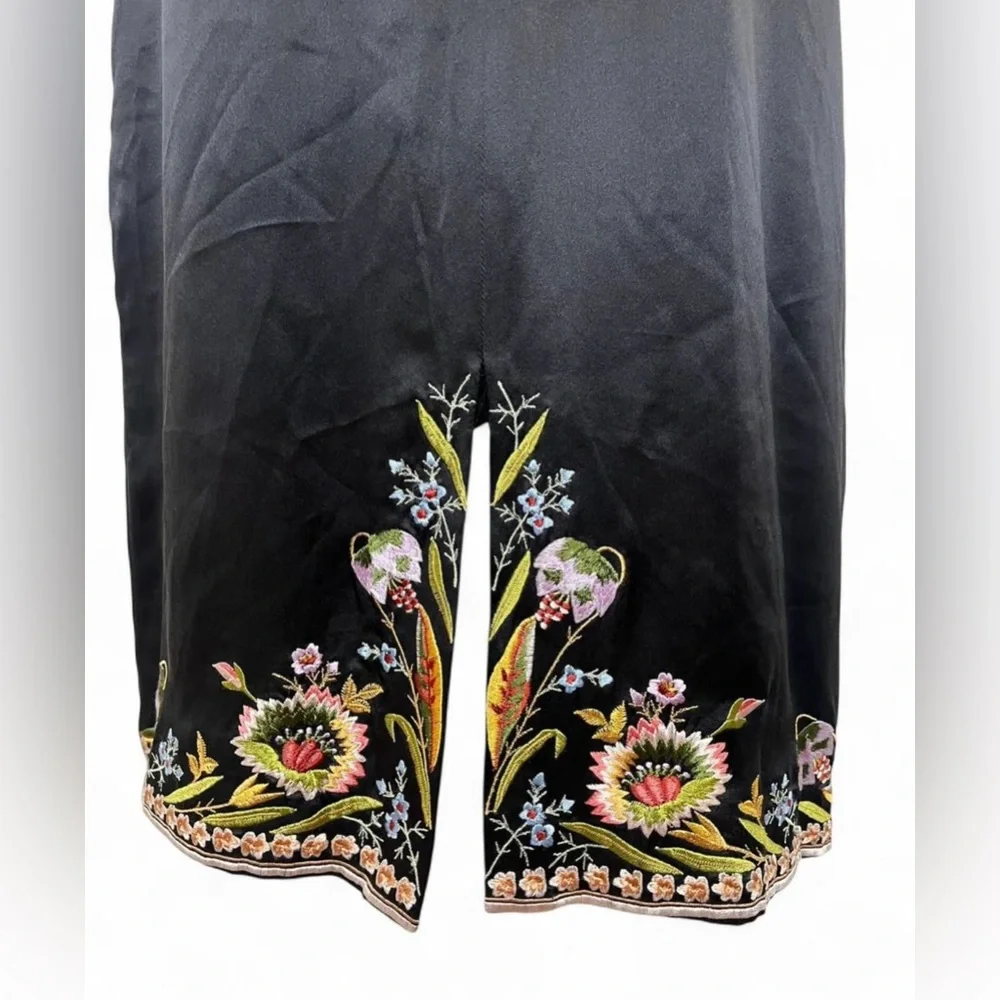 Sue Wong Black Dress with Colorful Floral Embroidery - Picture 4 of 6